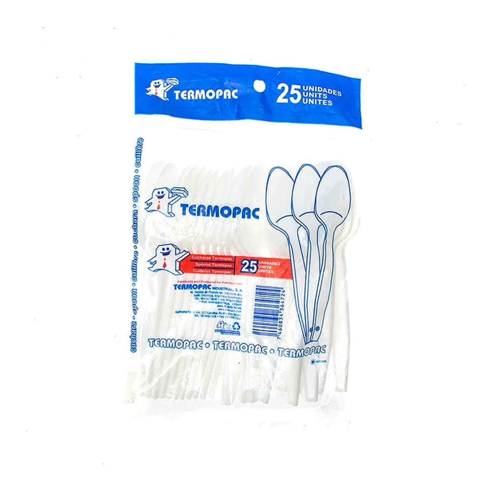 Cucharas Plástico paq. 25/1 Termopac