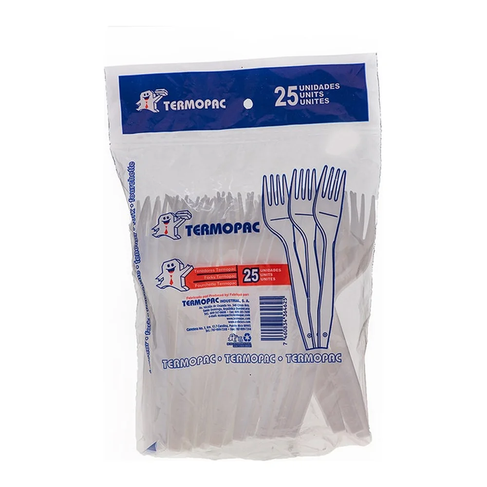 Tenedores Plástico paq. 25/1 Termopac