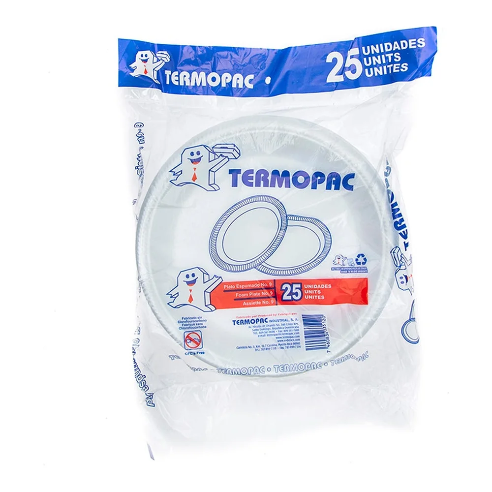 Platos N. 9 Llanos paq. 25/1 Termopac
