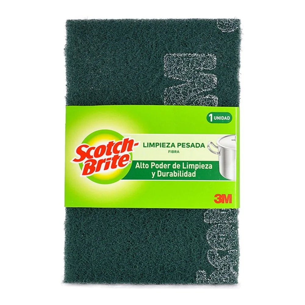 Brillo Verde con Esponja Scotch Brite 3M