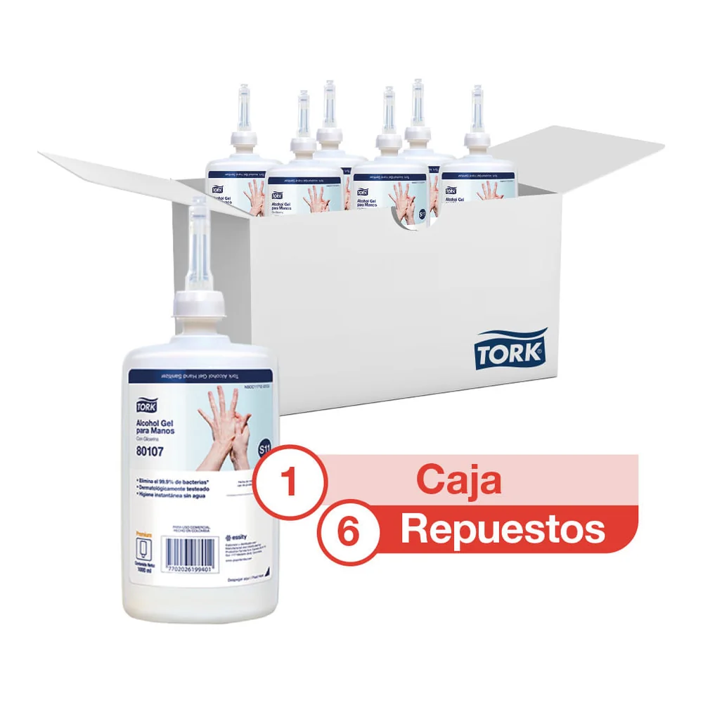 Gel Antibacterial Tork 1000 ml 80107