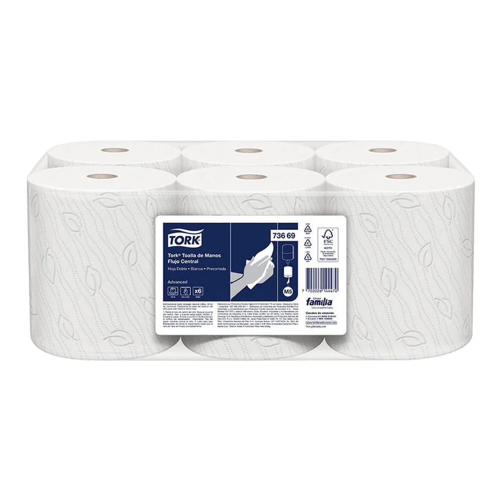 Papel Toalla 6/1 73669 precortado 120 M. Tork